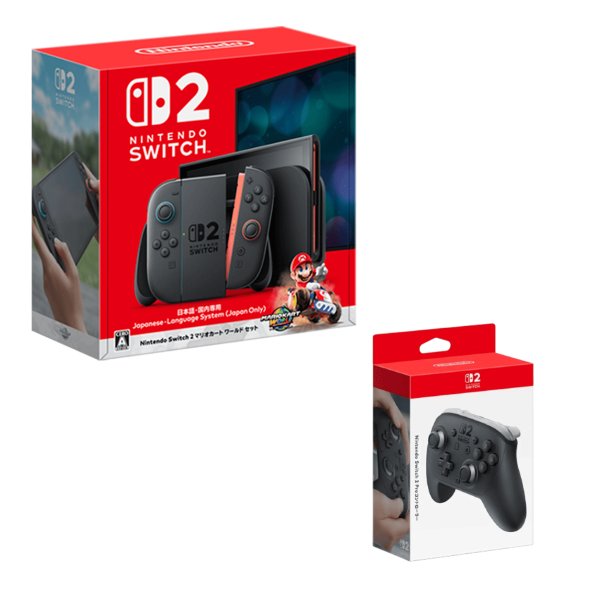 画像1: 【送料別】Nintendo Switch 2（日本語・国内専用） マリオカート ワールド セット+ Nintendo Switch 2 Proコントローラー【新品】 (1)