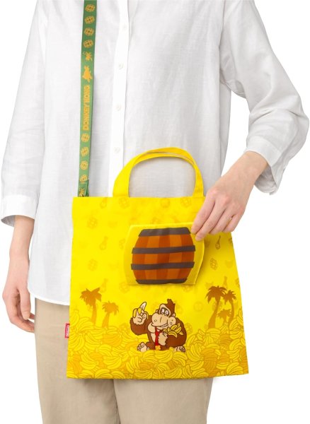 画像2: ドンキーコング　ラッピング×エコバッグ S（DKバレル）【新品】 (2)