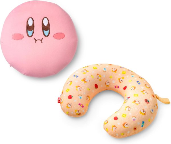 画像1: 星のカービィ　2WAYネックピロー（ほおばり）【新品】 (1)
