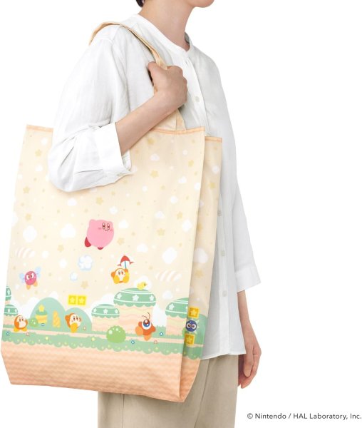 画像2: 星のカービィ　ラッピング×エコバッグ L（グリーングリーンズ）【新品】 (2)