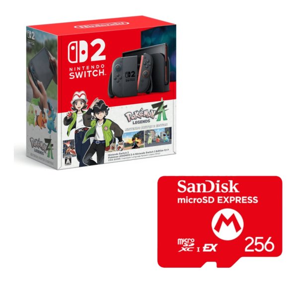 画像1: 【送料別】Nintendo Switch 2（日本語・国内専用） Pokemon LEGENDS Z-A Nintendo Switch 2 Edition セット+ SanDisk microSD Express Card 256GB for Nintendo Switch 2【新品】 (1)