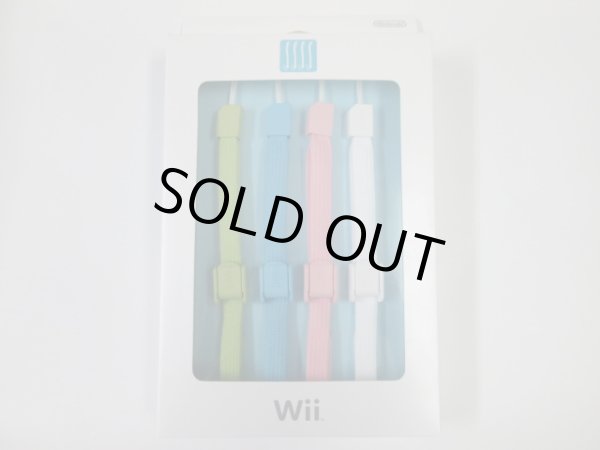画像1: Wii　Wiiリモコン専用 ストラップ (4色セット)  　【新品】 (1)