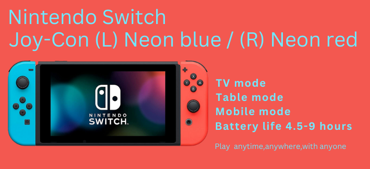新型Nintendo Switchネオンブルー/ネオンレッド