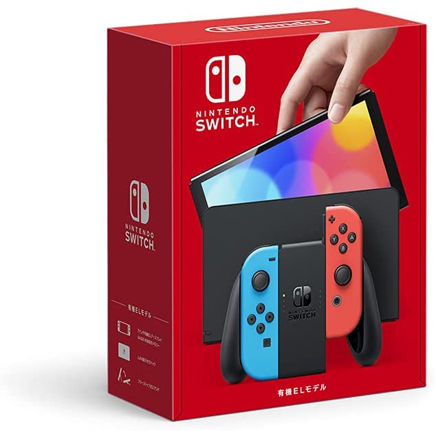 画像1: Nintendo Switch(有機ELモデル) Joy-Con(L) ネオンブルー/(R) ネオンレッド【新品】