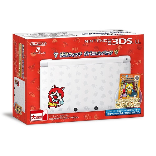 3DS LL本体 妖怪ウォッチ ジバニャンパック (特典:データカードダス 妖怪ウォッチ ともだちウキウキペディア 限定カード「ゴルニャン」 同梱)　 【新品】